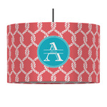 Linked Rope 12" Drum Pendant Lamp - Fabric (Personalized)