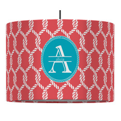 Linked Rope 16" Drum Pendant Lamp - Fabric (Personalized)