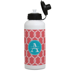 Linked Rope Water Bottles - Aluminum - 20 oz - White (Personalized)