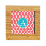 Linked Rope Bamboo Trivet with Ceramic Tile Insert (Personalized)