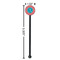 Linked Rope Black Plastic 5.5" Stir Stick - Round - Dimensions