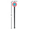 Linked Rope Black Plastic 7" Stir Stick - Round - Dimensions