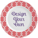 Linked Rope Ceramic Dinner Plates (Set of 4) (Personalized)