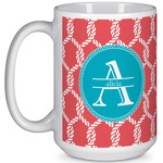 Linked Rope 15 Oz Coffee Mug - White (Personalized)