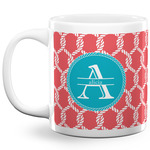 Linked Rope 20 Oz Coffee Mug - White (Personalized)