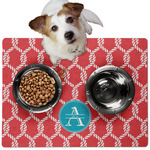 Linked Rope Dog Food Mat - Medium w/ Name and Initial