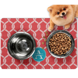 Linked Rope Dog Food Mat - Small w/ Name and Initial