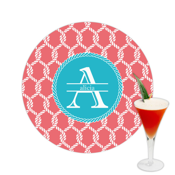 Custom Linked Rope Printed Drink Topper -  2.5" (Personalized)