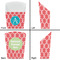 Linked Rope French Fry Favor Box - Front & Back View