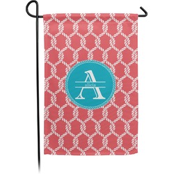 Linked Rope Small Garden Flag - Double Sided w/ Name and Initial