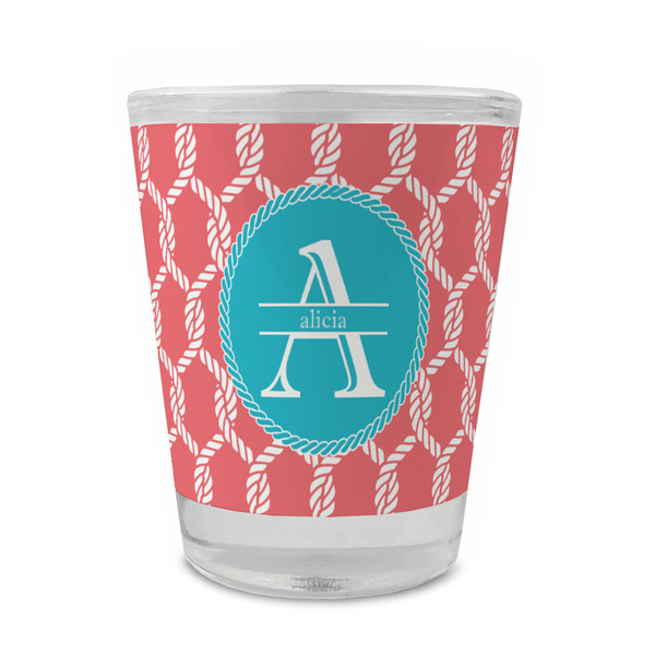 Custom Linked Rope Glass Shot Glass - 1.5 oz - Single (Personalized)