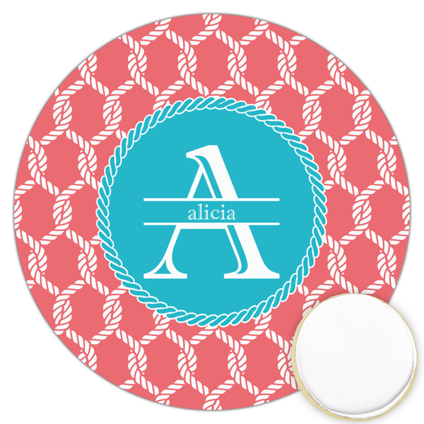 Custom Linked Rope Printed Cookie Topper - 3.25" (Personalized)