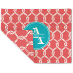 Linked Rope Double-Sided Linen Placemat - Single w/ Name and Initial