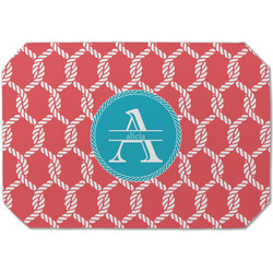 Linked Rope Dining Table Mat - Octagon (Single-Sided) w/ Name and Initial