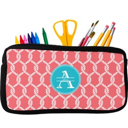 Linked Rope Neoprene Pencil Case - Small w/ Name and Initial
