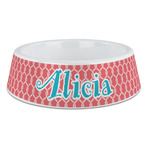 Linked Rope Plastic Dog Bowl - Large (Personalized)