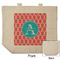 Linked Rope Reusable Cotton Grocery Bag - Front & Back View