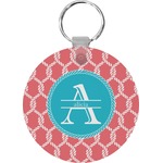 Linked Rope Round Plastic Keychain (Personalized)