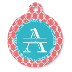 Linked Rope Round Pet ID Tag (Personalized)