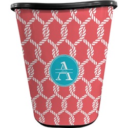Linked Rope Waste Basket - Double Sided (Black) (Personalized)