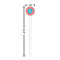 Linked Rope White Plastic 7" Stir Stick - Round - Dimensions