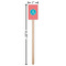 Linked Rope Wooden 6.25" Stir Stick - Rectangular - Dimensions