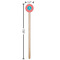 Linked Rope Wooden 7.5" Stir Stick - Round - Dimensions