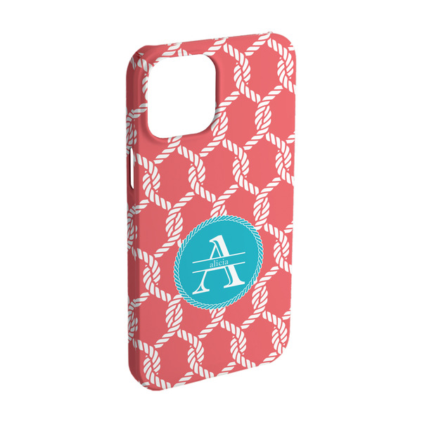 Custom Linked Rope iPhone Case - Plastic - iPhone 15 Pro (Personalized)