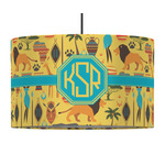 African Safari 12" Drum Pendant Lamp - Fabric (Personalized)