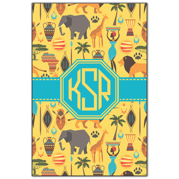 Custom African Safari Wood Print - 20x30 (Personalized)