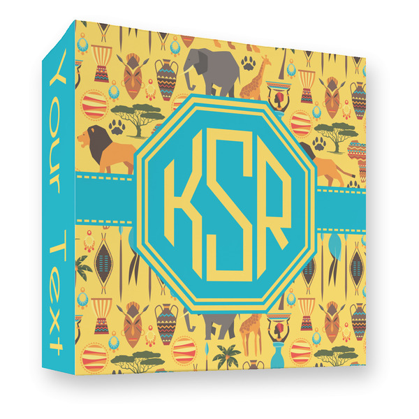 Custom African Safari 3 Ring Binder - Full Wrap - 3" (Personalized)