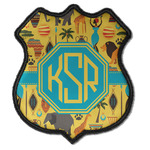 African Safari Iron On Shield Patch C w/ Monogram