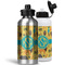 African Safari Aluminum Water Bottles - MAIN (white &silver)