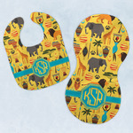 African Safari Baby Bib & Burp Set w/ Monogram