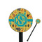 African Safari Black Plastic 5.5" Stir Stick - Round - Closeup