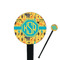 African Safari Black Plastic 7" Stir Stick - Round - Closeup