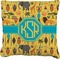 African Safari Burlap Pillow 18"