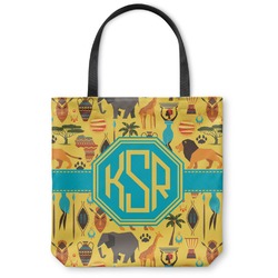 African Safari Canvas Tote Bag - Small - 13"x13" (Personalized)