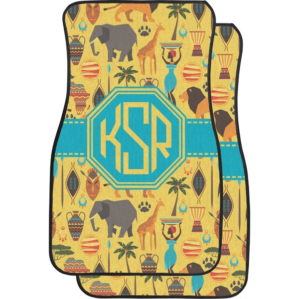 Custom African Safari Car Floor Mats (Front Seat) (Personalized)