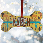 African Safari Ceramic Dog Ornament w/ Monograms