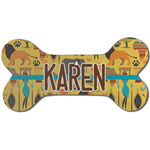 African Safari Ceramic Dog Ornament - Front w/ Monogram