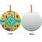 African Safari Ceramic Flat Ornament - Circle Front & Back (APPROVAL)