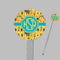 African Safari Clear Plastic 7" Stir Stick - Round - Closeup