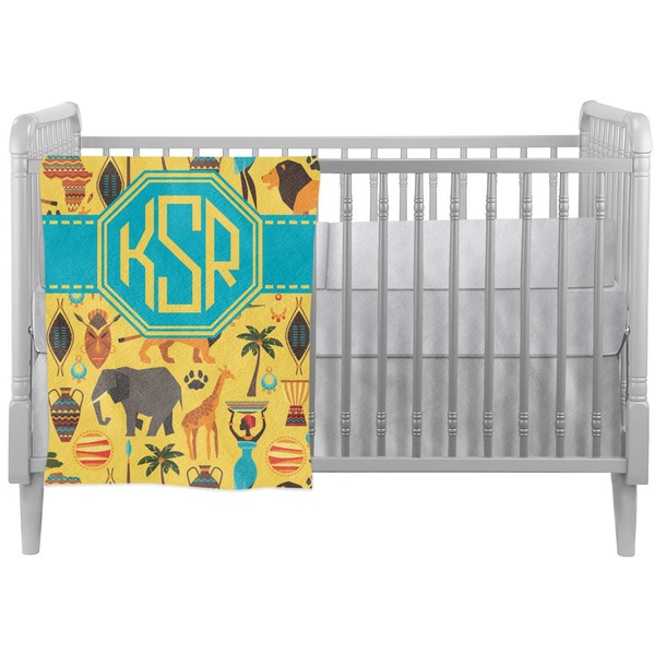 Custom African Safari Crib Comforter / Quilt (Personalized)