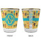 African Safari Glass Shot Glass - with gold rim - APPROVAL