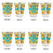 African Safari Glass Shot Glass - with gold rim - Set of 4 - APPROVAL