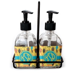 African Safari Glass Soap & Lotion Bottle Set (Personalized)