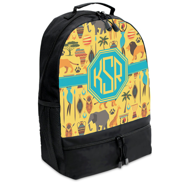 Custom African Safari Backpacks - Black (Personalized)