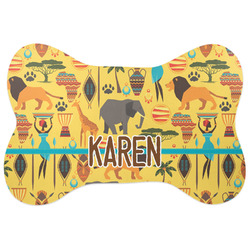 African Safari Bone Shaped Dog Food Mat (Personalized)