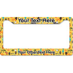 African Safari License Plate Frame - Style B (Personalized)